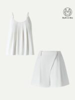 2Pcs Set Spaghetti Bra Tank & A-Line Shorts - Image 8