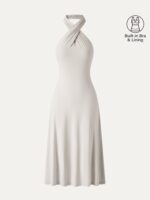 CoolTouch Criss-Cross Halter Open-Back Midi Bra Dress - Image 7
