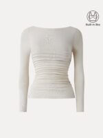 Light Warm Boatneck Ruched Brami Top - Image 8