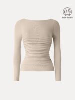 Light Warm Boatneck Ruched Brami Top - Image 9