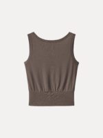 Cotton-Linen Blend Reversible Boatneck Low Back Top - Image 9