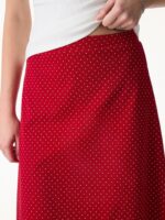 2Pcs Set Boatneck Flutter Sleeves Polka Dot Top & A-Line Flare Skirt Limited Edition - Image 6