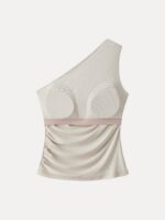 2Pcs Set Regular Wide Leg Palazzo Pant with Pockets & Ruched Bra Tank - Image 5