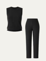 2Pcs Set Crewneck Tee & Mid Rise Tapered with Pockets - Image 12