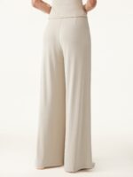 2Pcs Set Cowl Neck Ruched Top & Wide Leg Palazzo Pant with Pockets - Image 7