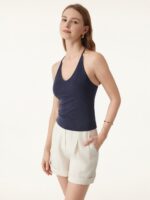 Soft Linen Luxe V-neck T-back Airy Bra Tank - Image 5