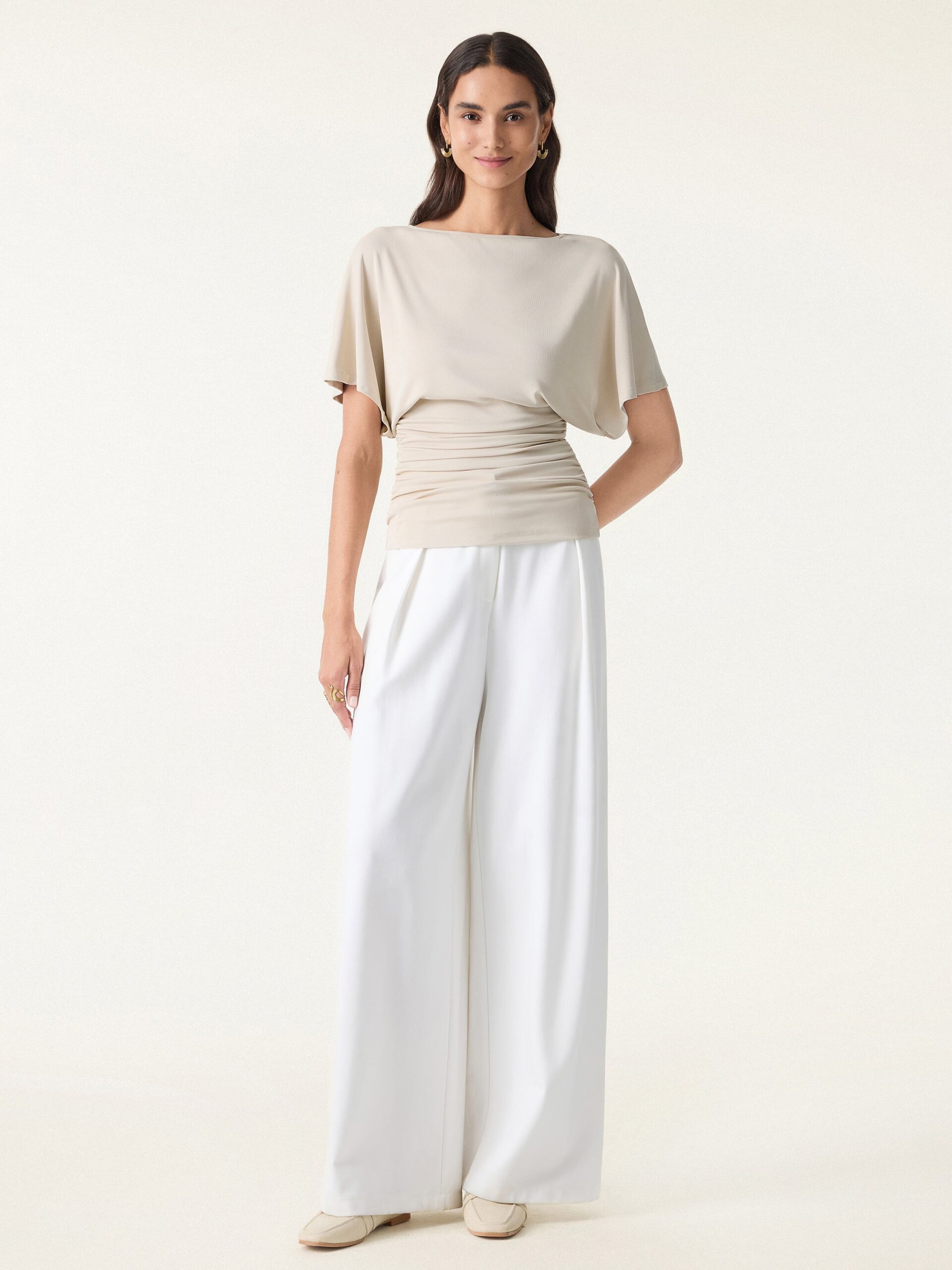 20250922_OGL_lookbook_46265_1475ff74-9453-49a8-bc41-a8b53568b7ef Effortless Boatneck Batwing Sleeve Side Ruched Top - Image 1