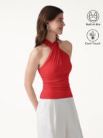 Criss Cross Halter Neck Going-Out Bra Top - Image 16