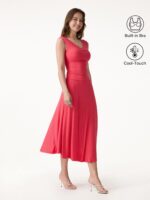 2Pcs Set U-Neck Bra Tank & Midi Skirt with Pockets - Image 3