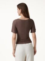 CoolTouch Cowl Neck Flutter Sleeve Bra Top - Image 4