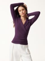 Collared Surplice Top