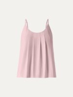 U-Neck Pleated Spaghetti Bra Tank - Image 9
