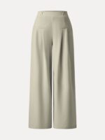 Drapey Bamboo Ponte Mid Rise Wide Leg Trouser with Pockets - Image 11