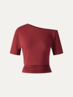 CoolTouch Relaxed Short Sleeve Ruched Top - Image 6