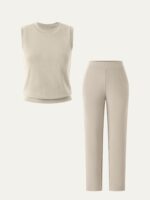 2Pcs Set Crewneck Tee & Mid Rise Tapered with Pockets - Image 11