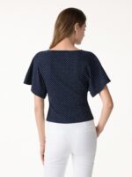 2Pcs Set Boatneck Flutter Sleeves Polka Dot Top & A-Line Flare Skirt Limited Edition - Image 3