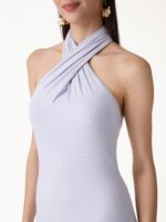 CoolTouch Criss-Cross Halter Open-Back Midi Bra Dress - Image 4