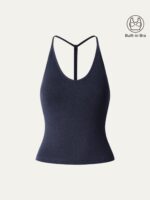 Soft Linen Luxe V-neck T-back Airy Bra Tank - Image 7