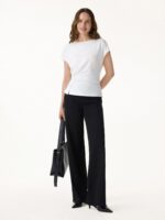Cooling Ponte Relaxed Round Neck Tucked Top - Image 2