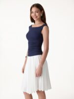 Boatneck Low Back Gathered Bra Top - Image 3