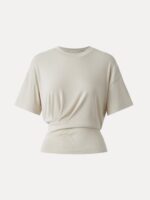 Crewneck Short Sleeve Tucked Tee - Image 6