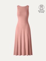 SkinKiss Boatneck Open-Back Flowy Midi Bra Dress - Image 2