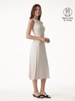SkinKiss Boatneck Open-Back Flowy Midi Bra Dress - Image 5