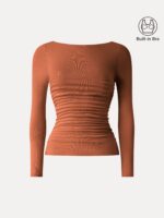 Light Warm Boatneck Ruched Brami Top - Image 15