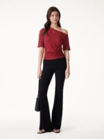 CoolTouch Relaxed Short Sleeve Ruched Top - Image 2