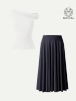 2Pcs Set Multi-wear Bra Top & Volume Skirt with Pockets - Image 13