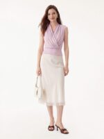 Matte Smooth Smooth Surplice Sleeveless Top - Image 13