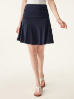 Essential Ruched Mini Circle Skirt with Lined Shorts - Image 3