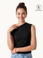 Asymmetrical Shoulder Banded Hem Top - Image 8