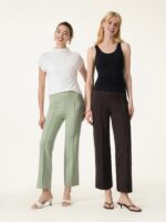 Wrinkle-Resistant High Rise Cropped Flare Leg Travel Pant - Image 2