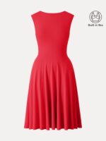 SkinKiss Boatneck Wide Shoulder Bra Dress with Pockets - Image 9