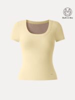 SkinKiss U-Neck Short Sleeve Everyday Bra Top - Image 6
