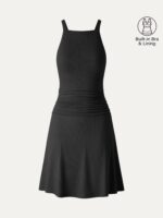 CoolTouch Square Neck Ruched Mini Bra Dress - Image 12