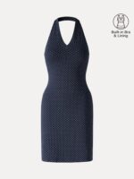 Soft Stretch Cotton Halter Neck Polka Dot Mini Bra Dress Limited Edition - Image 7