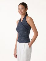 Striped Halter Neck Tank Top - Image 4