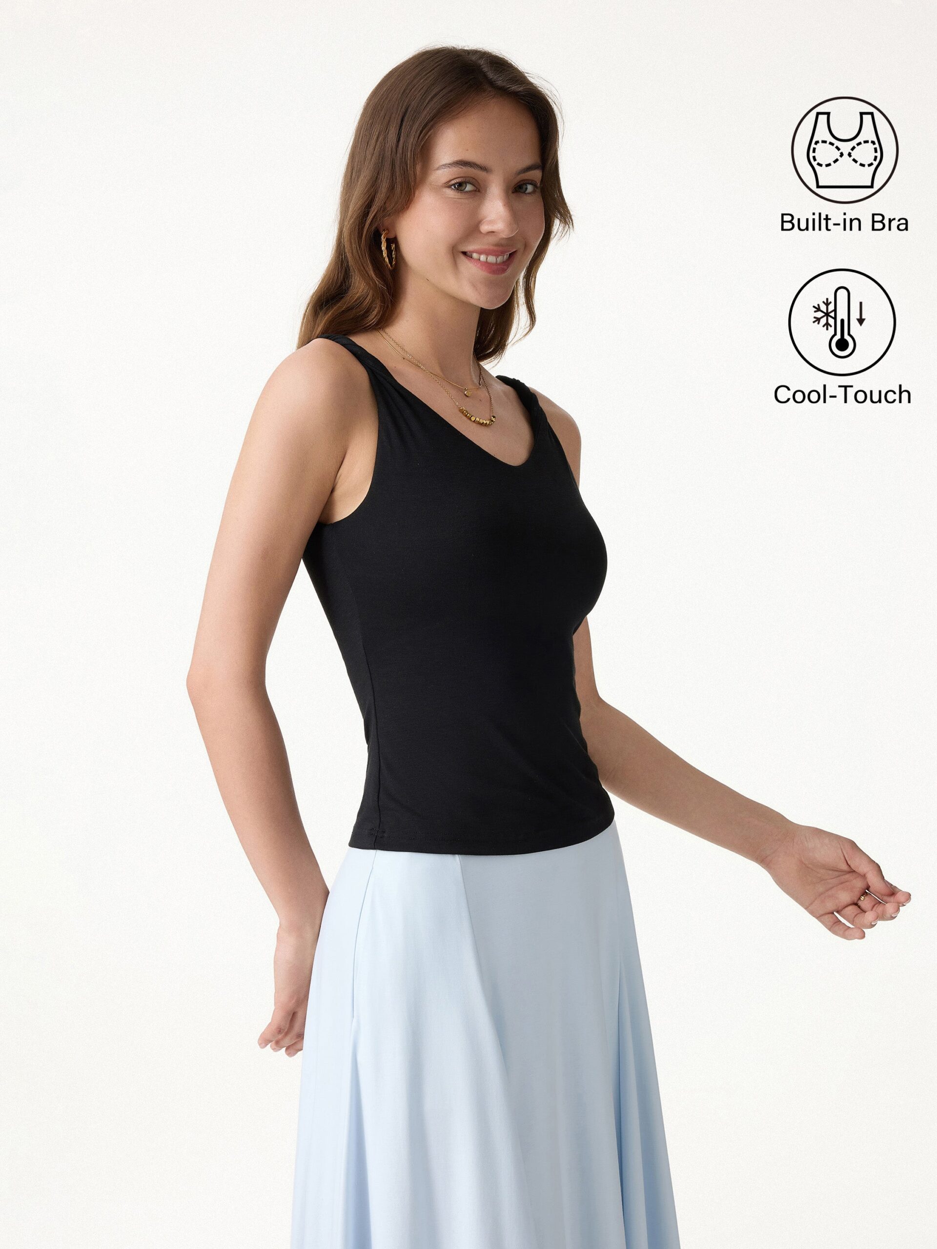 B_0e9189f2-edb9-4187-a75b-539fe41d352a CoolTouch Twisted Strap V-Neck Bra Tank - Image 1
