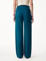 2Pcs Set Square Neck Waistcoat with Pockets & Wide Leg Ankled Pant - Image 6