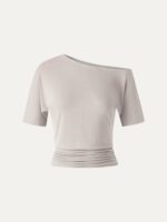 CoolTouch Relaxed Short Sleeve Ruched Top - Image 7