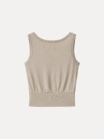Cotton-Linen Blend Reversible Boatneck Low Back Top - Image 18