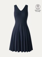 CoolTouch V-Neck Travel Mini Dress with Pockets - Image 8