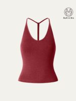 Soft Linen Luxe V-neck T-back Airy Bra Tank - Image 9