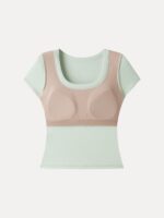 SkinKiss U-Neck Short Sleeve Everyday Bra Top - Image 5