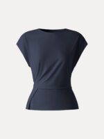 Cooling Ponte Relaxed Round Neck Tucked Top - Image 13