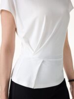 Cooling Ponte Relaxed Round Neck Tucked Top - Image 5