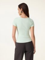 SkinKiss U-Neck Short Sleeve Everyday Bra Top - Image 4