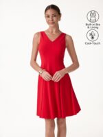 CoolTouch V-Neck Travel Mini Dress with Pockets - Image 3
